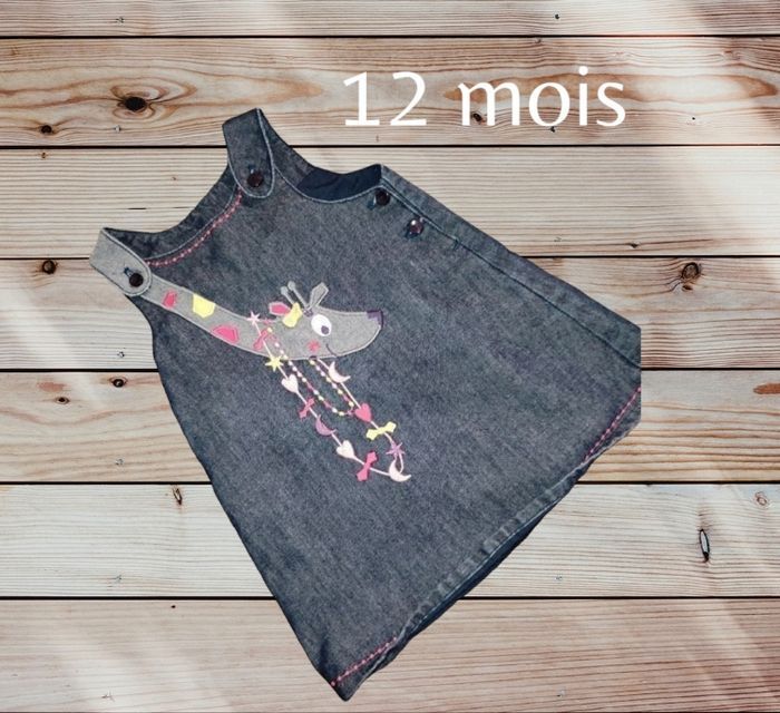 Jolie robe effet jeans motif girafe DPAM