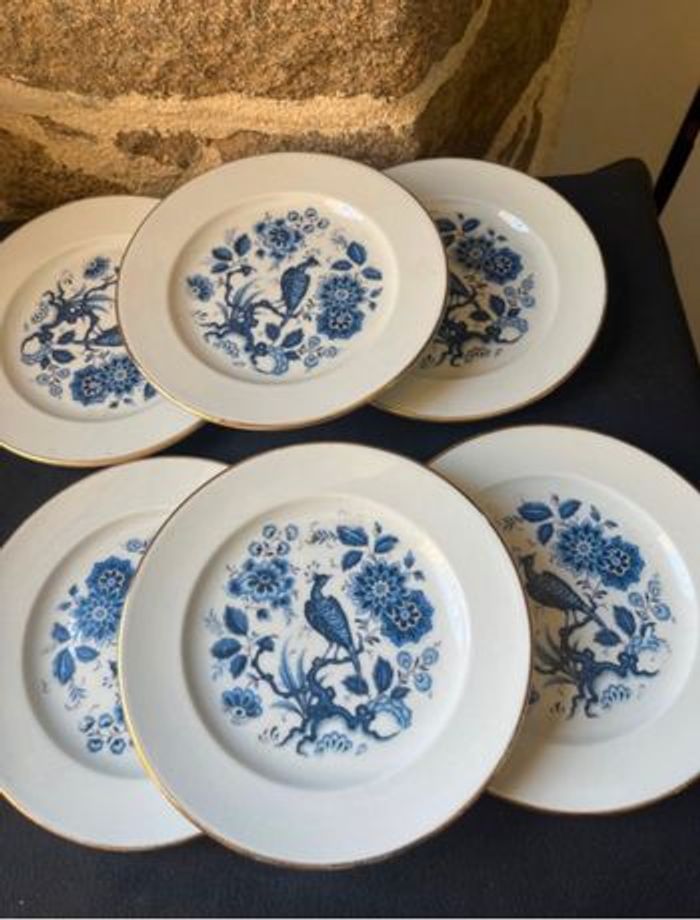 Magnifique lot de 6 petites assiettes à dessert ou fromage Limoges Vintage - photo numéro 5