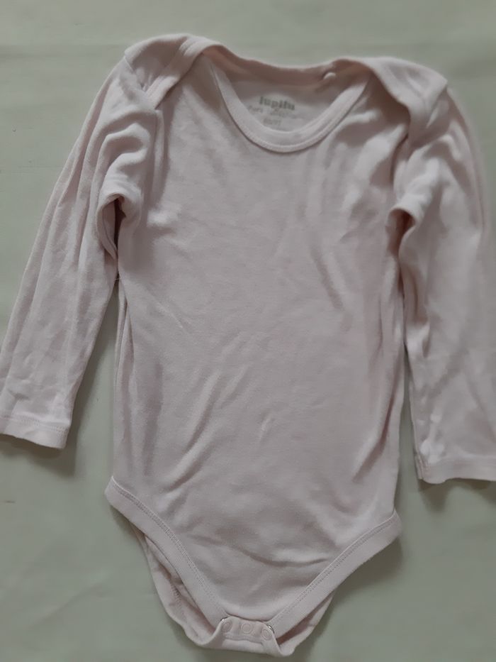 lot de 2 bodies manches longues bleu et rose fille - lapin - lupilu - 2 ans - photo numéro 6
