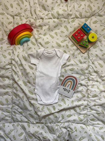 body manches courtes blanc 1 mois