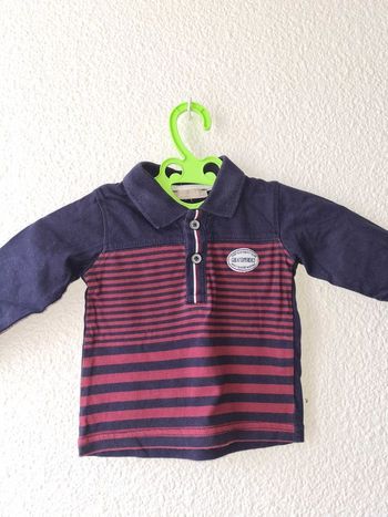 polo bleu marine et bordeaux grain de blé