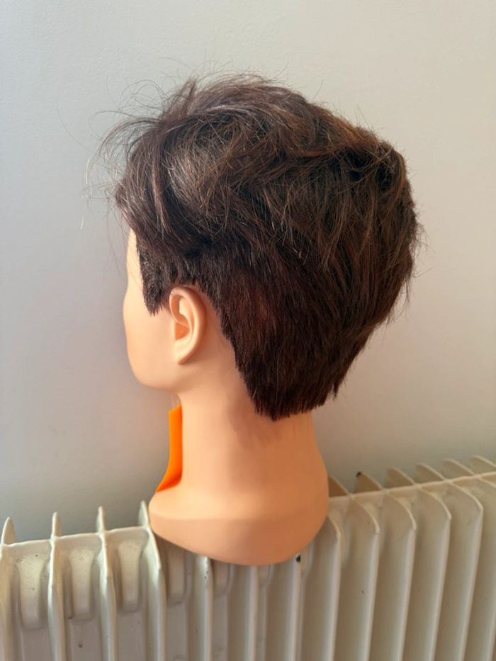 Tête malléable professionnelle Raphaël Perrier - Cheveux châtain avec mèches/reflets - photo numéro 4