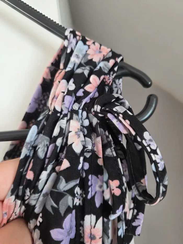 Robe longue cache coeur motifs fleurs - photo numéro 4