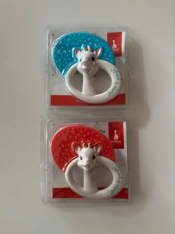 Lot de 2 hochets-anneaux « Sophie la Girafe »