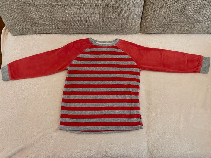 Pyjama velours avec rayures, 4-5ans tex - photo numéro 2