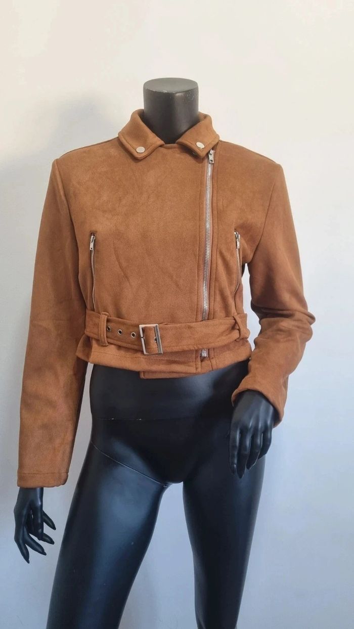 Chaqueta Biker mujer M elástica - photo numéro 3