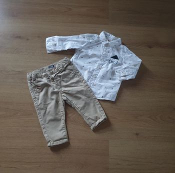 💚 Ensemble chemise pantalon chino 6 mois Kiabi/Lulu Castagnette #emyfleury_6moisgarçon