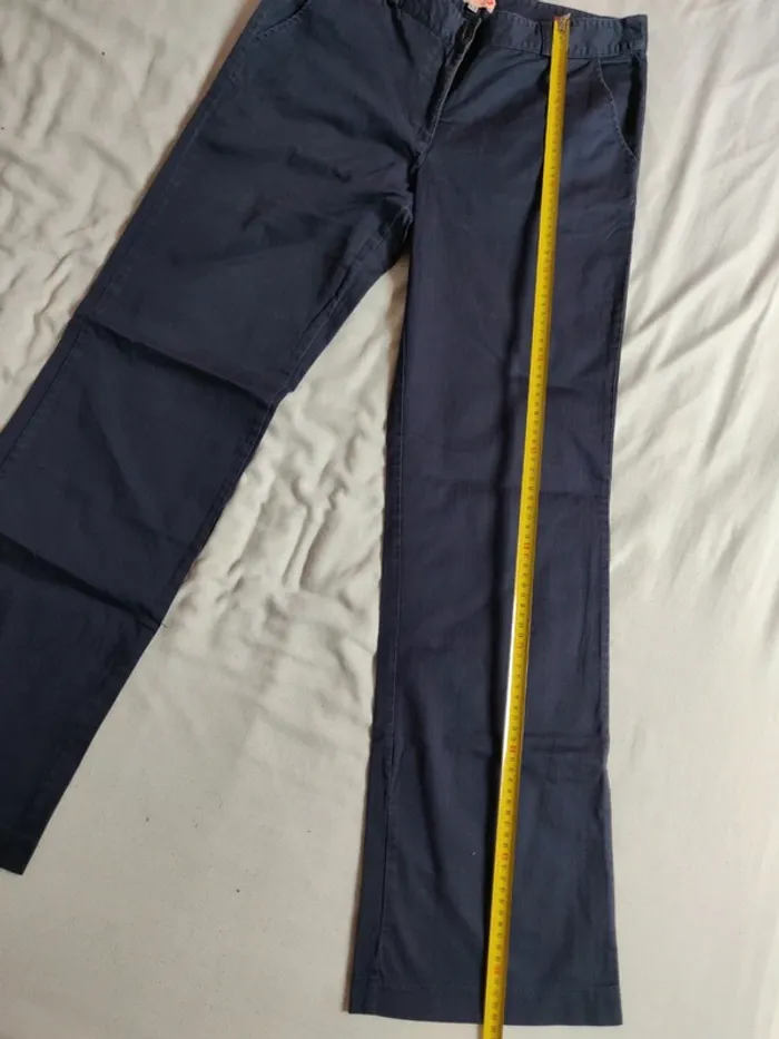 Pantalon droit Etam bleu marine taille 40 - photo numéro 8