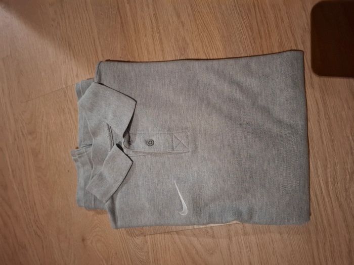 Polo nike gris claire manche courte homme