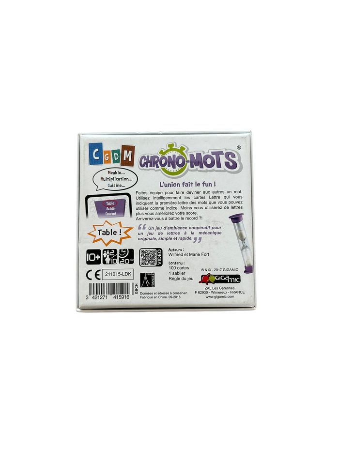 Jeu de société Chrono-mots - photo numéro 2