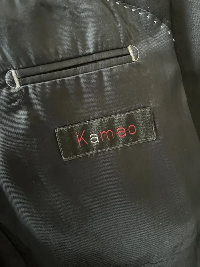 Veste blazer homme chic noire laine taille 52 Kamao - photo numéro 4