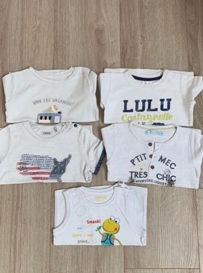 Lot 5 t shirts 18 mois