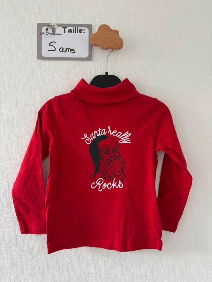 Col roulé manches longues Noël - taille 5 ans 🌼