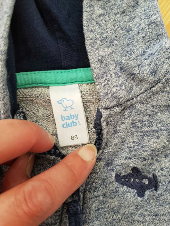 Lot de 2 gilets à capuches, baby chou, 6 mois. - photo numéro 5