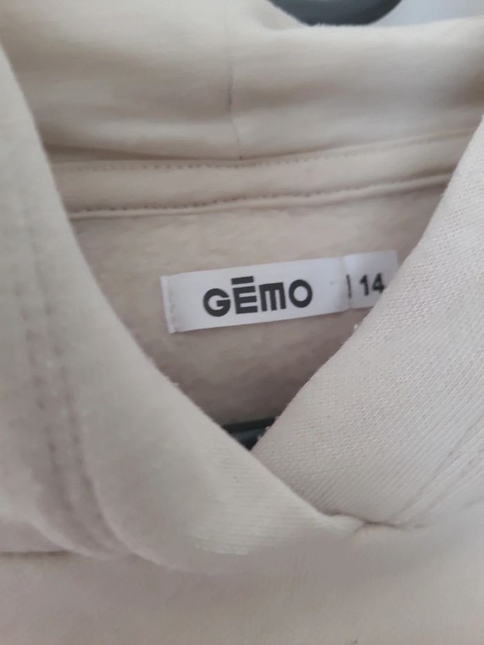 Sweat à capuche beige 14 ans Gémo - photo numéro 3