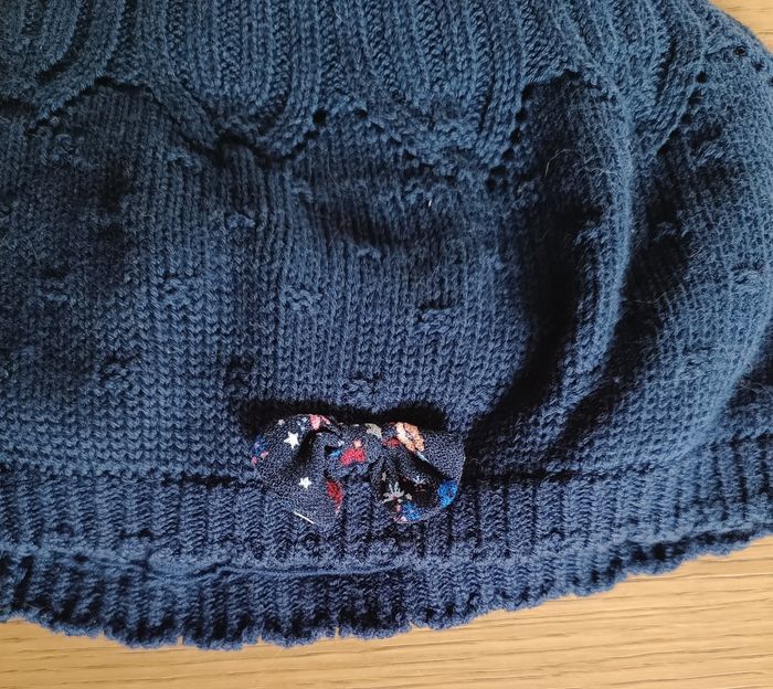 Bonnet Sergent Major doublé bleu marine taille 3 48 cm fille - photo numéro 3