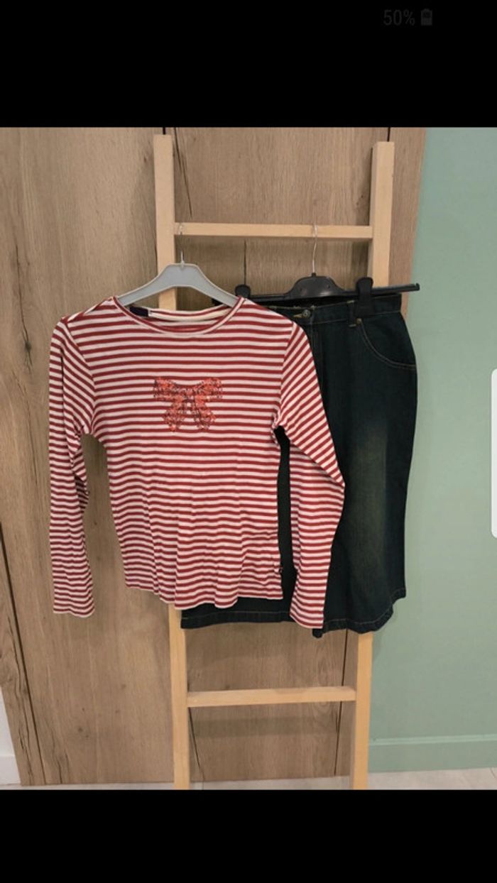 Ensemble fille t-shirt jupe 14 ans