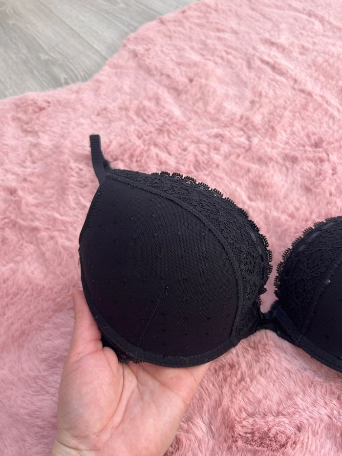 Soutien-gorge noir dentelle rembourré 85B - photo numéro 2