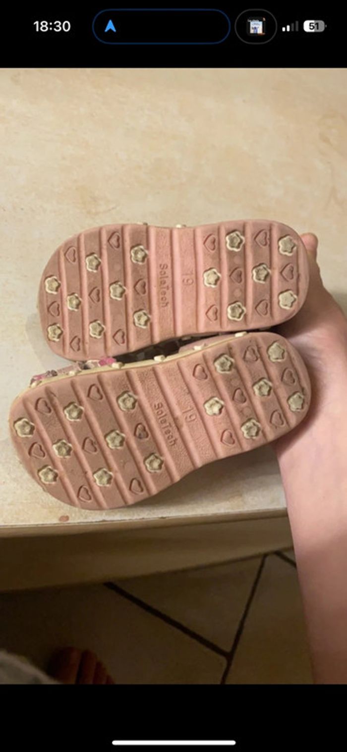 Sandales rose taille 19 - photo numéro 5