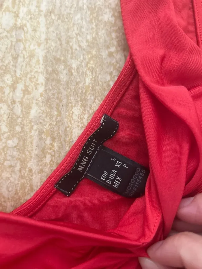 Haut débardeur rouge mango taille s - photo numéro 2
