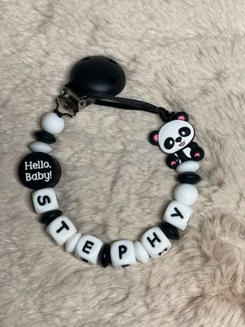 Attache tétine panda