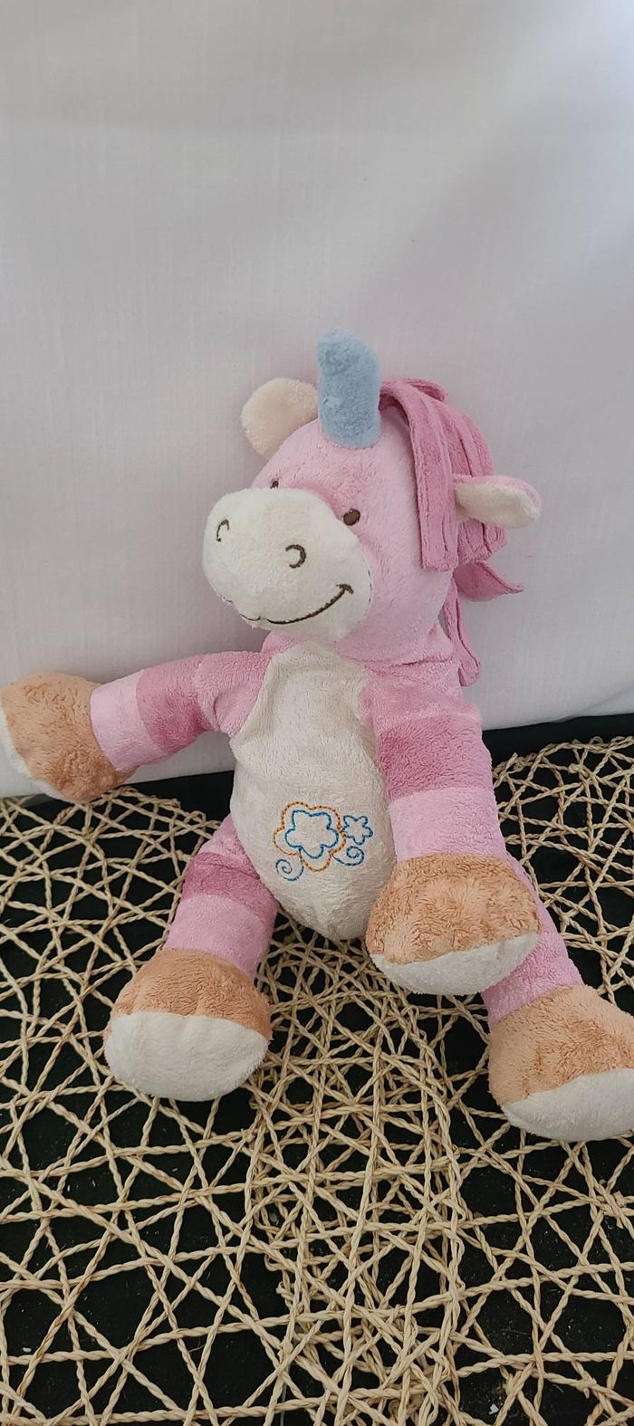 Doudou licorne rose BENGY