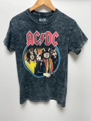 AC/DC Highway to Hell North America tour 1979 t-shirt acid wash grey music rock band concert tour
