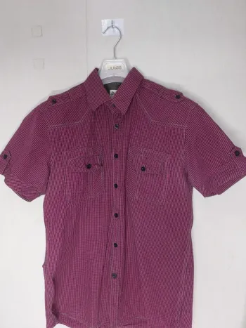 Chemise blanche courte a carreaux " the Leorossoda"