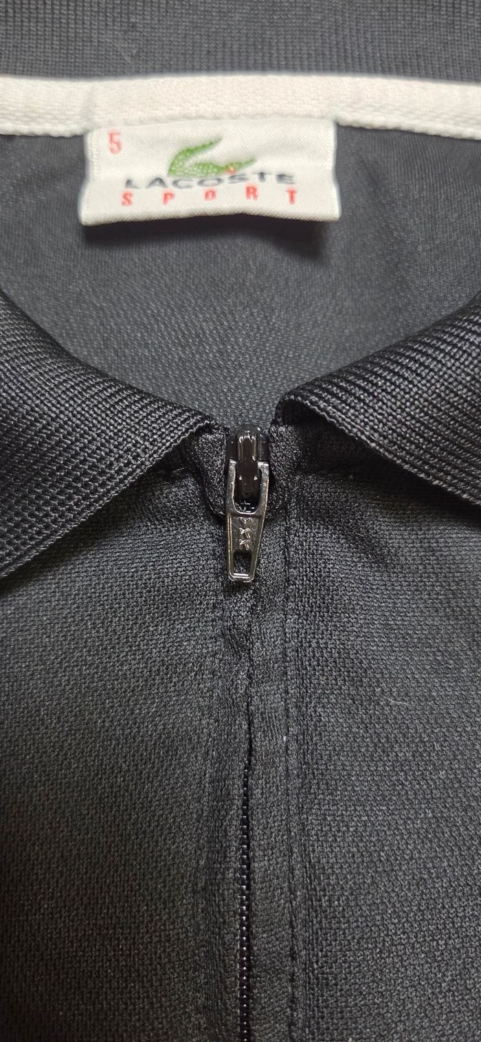 Polo Lacoste taille 5 / L noir et blanc Très bon état - photo numéro 5