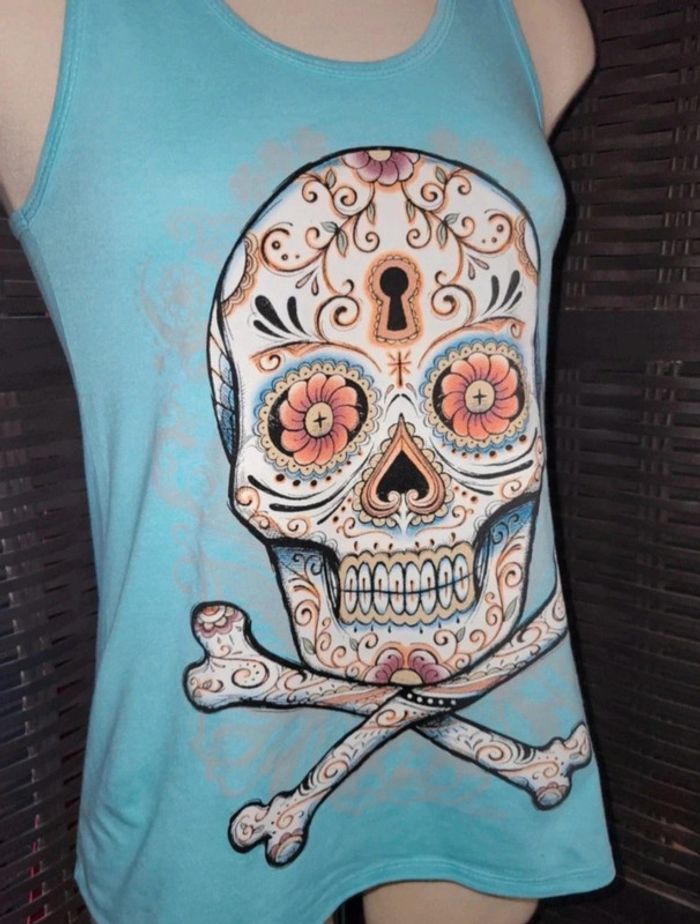 Tee-shirt tête de mort S - photo numéro 2