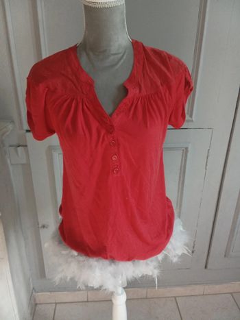 Blouse manche courte Taille 38 Camaïeu