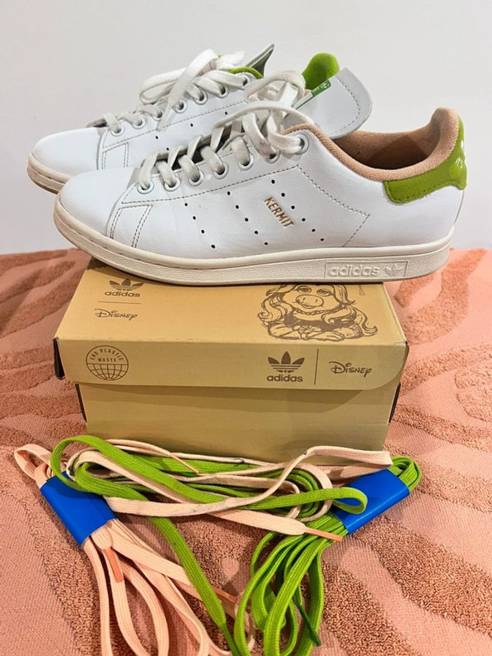 Basket adidas Stan smith édition limitée Disney : Kermit et Peggy pointure 38 2/3