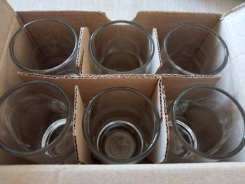 Ensemble de 6 petites Verrines Vigne "Arcoroc" en verre transparent