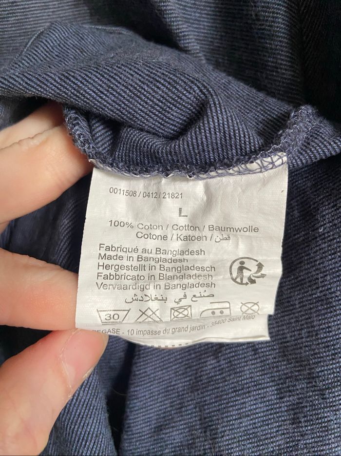 T-shirt bleu marine - photo numéro 4