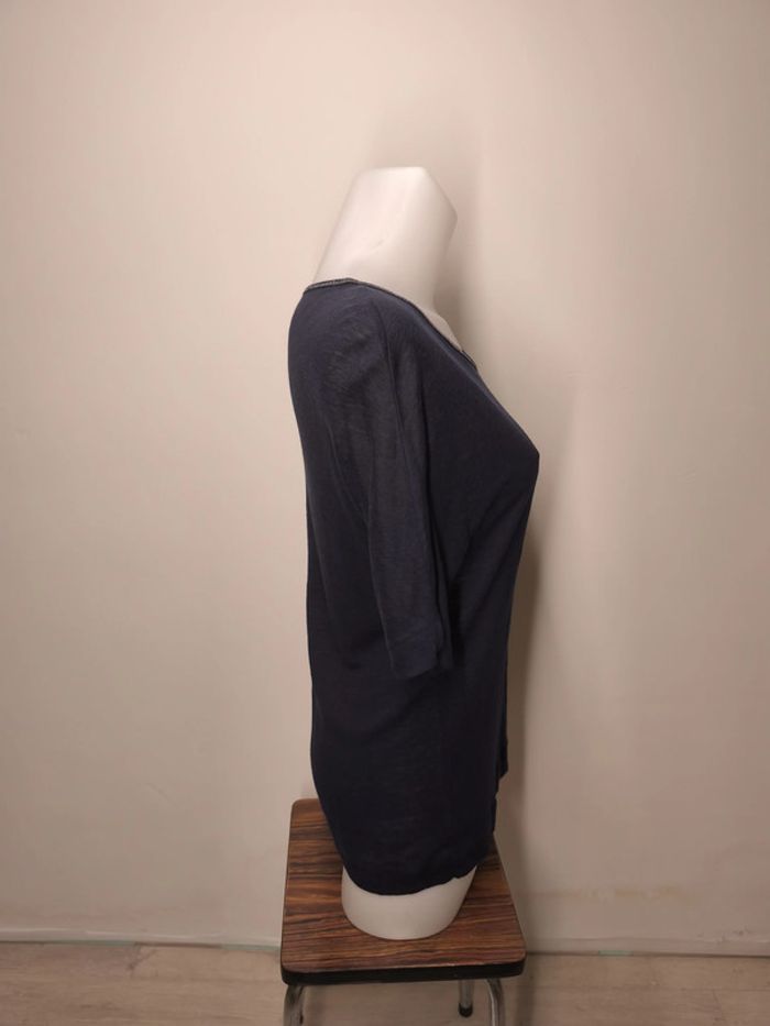 T-shirt Bruno Saint-Hilaire Femme Taille M Bleu foncé - photo numéro 4