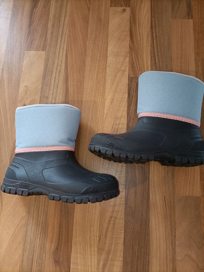 Bottes de neige ski 28-29 bleu clair/rose/noires Quechua - photo numéro 3