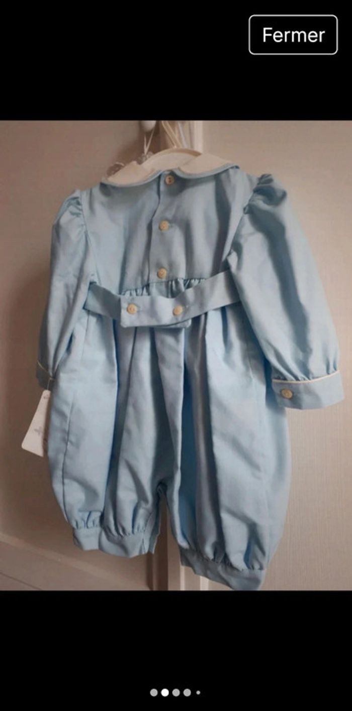 combinaison de
baptême / combinaison de
cérémonie bébé 9 mois bleu
clair - photo numéro 6
