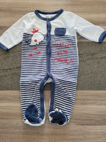 Pyjama ouverture devant - gemo 6 mois