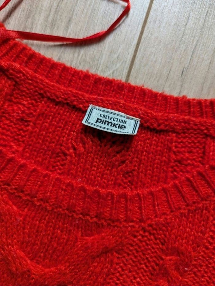 Pull rouge torsadé Pimkie – Taille L - photo numéro 4
