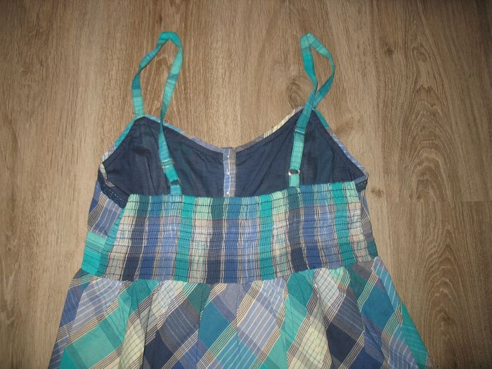 ROBE A BRETELLES ÉCOSSAIS BLEU "CACHE CACHE" - TAILLE 42 - n°21 - photo numéro 5