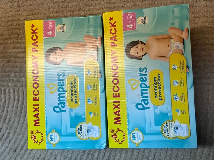 180 couches Pampers taille 4 premium protection