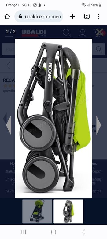 Poussette compacte recaro easylife