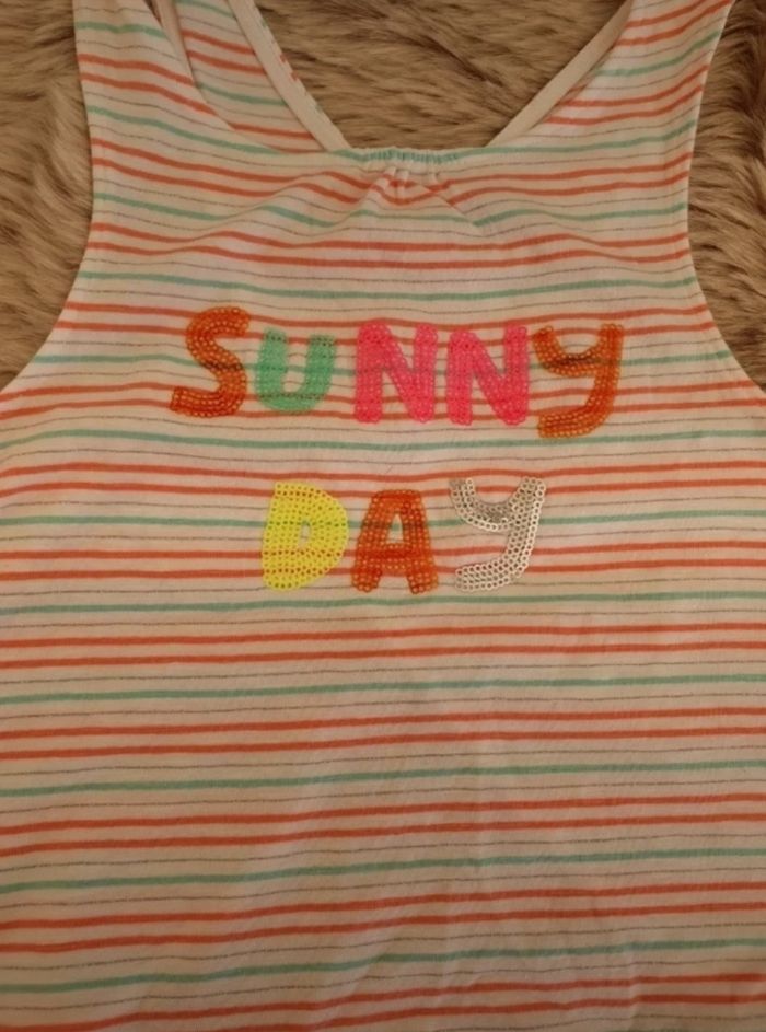 Débardeur orange blanc orchestra 10 ans - photo numéro 3