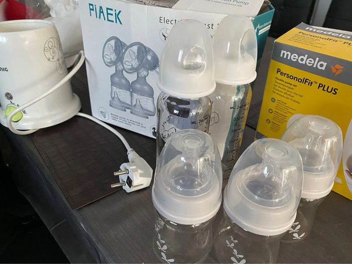 Lot tire-lait, téterelles medela, biberons, chauffe-biberon, mamelons - photo numéro 5