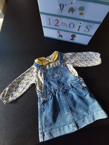 Ensemble Robe salopette et t-shirt manches longues