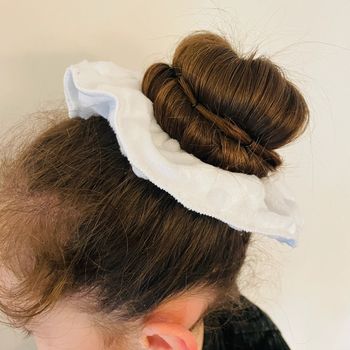 chouchou scrunchie blanc