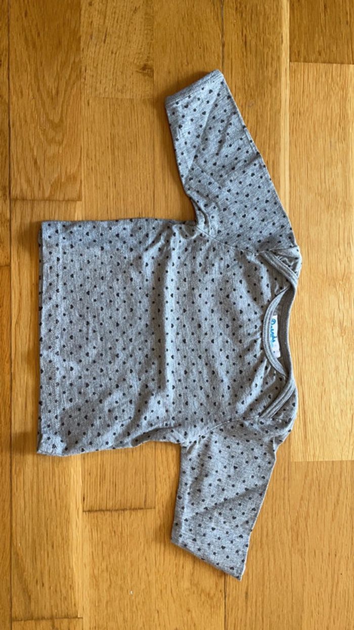 T-shirt 3 mois gris prends ton pouce - photo numéro 2