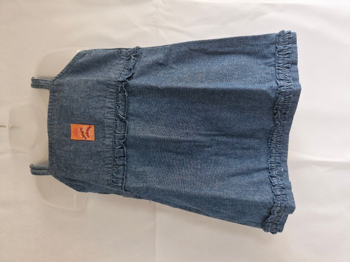 Robe fille à bretelles fines 6 mois 67 cm In Extenso Bleu