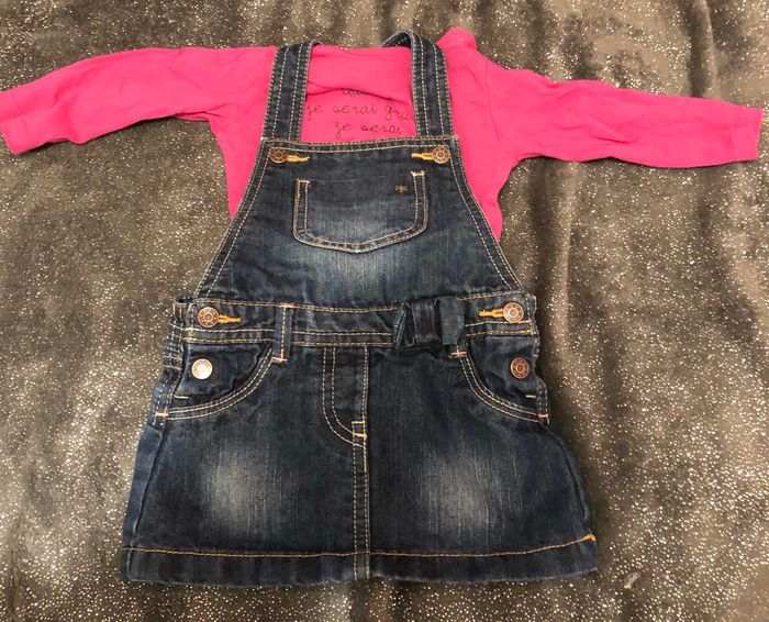 Ensemble robe en jean haut