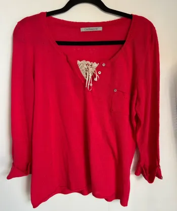 Jolie pull fin rose femme taille 4 c’est beau la bien